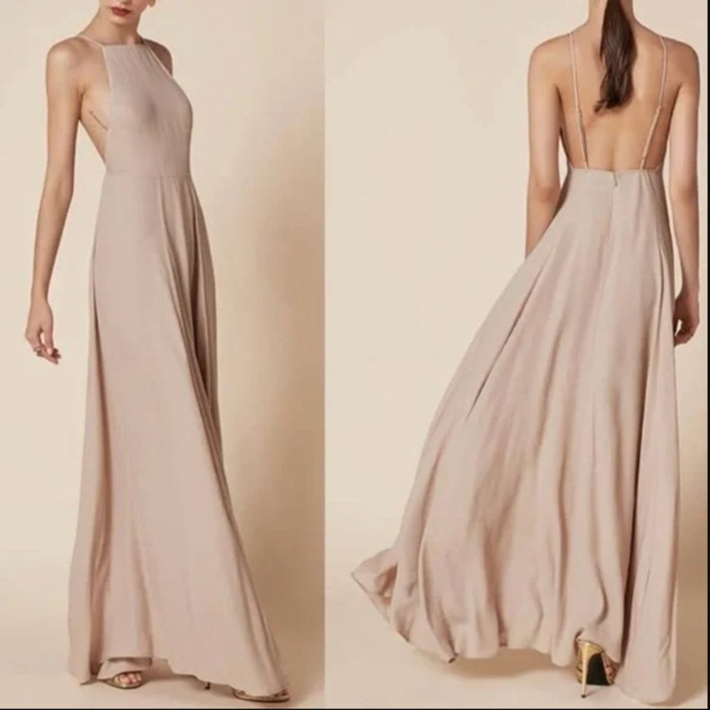 Reformation Beige Maxi Dress